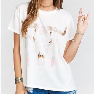 Show Me Your Mumu Feather Drop Coalson Tee